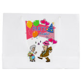 Happy Birthday Gift Bag Party Time Jubileum Groot Cadeauzakje (Achterkant)