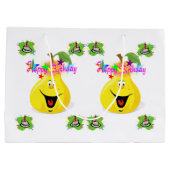 Happy Birthday Gift Bag Pear Groot Cadeauzakje (Achterkant)