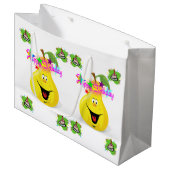 Happy Birthday Gift Bag Pear Groot Cadeauzakje (Voorkant Gekanteld)