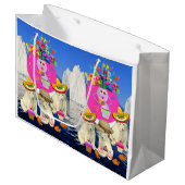 Happy Birthday Gift Bag Polar Beer Groot Cadeauzakje (Voorkant Gekanteld)