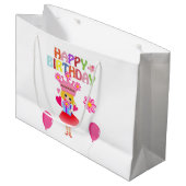 Happy Birthday Gift Bag Princess Groot Cadeauzakje (Voorkant Gekanteld)