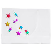 Happy Birthday Gift Bag Stars Groot Cadeauzakje (Achterkant)