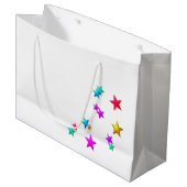 Happy Birthday Gift Bag Stars Groot Cadeauzakje (Voorkant Gekanteld)