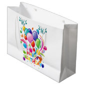 Happy Birthday Gift Bag Sweet Sixteen Groot Cadeauzakje (Voorkant Gekanteld)