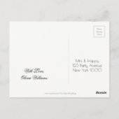 Happy Birthday Gift Black en Gold look Typografie Briefkaart (Achterkant)