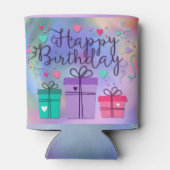 Happy Birthday Gift Boxes Blikjeskoeler (Achterkant)