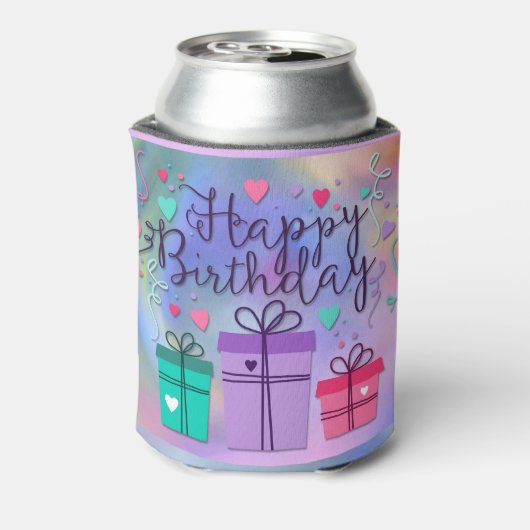 Happy Birthday Gift Boxes Blikjeskoeler (Blikje Achterkant)