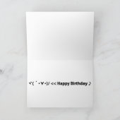 Happy Birthday [ Gift ] Japanse moticons Kaart (Binnen)