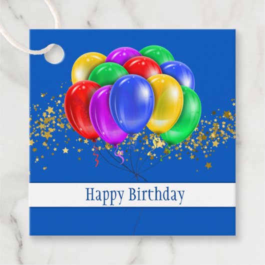 Happy Birthday Gift Label (Voorkant)