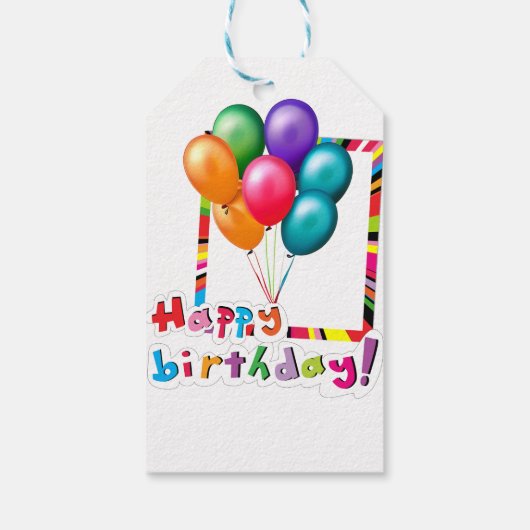 Happy Birthday Gift Label Cadeaulabel (Achterkant)