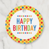 Happy Birthday Gift Label Cirkel (Voorkant)