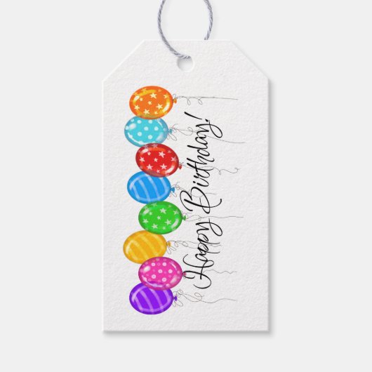 Happy Birthday Gift Label - SRF Cadeaulabel (Voorkant)