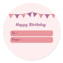 Happy Birthday Gift Label Sticker