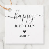 Happy Birthday Gift Labels, Birthday Labels, Kraft Bedankjes Labels (Voorkant)