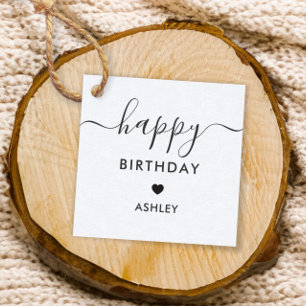 Happy Birthday Gift Labels, Birthday Labels, Kraft Bedankjes Labels