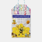 Happy Birthday Gift Labels Bumblebee Cadeaulabel (Voorkant)