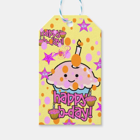 Happy Birthday Gift Labels Cadeaulabel (Voorkant)
