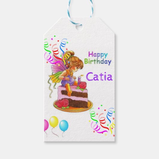 Happy Birthday Gift Labels Cadeaulabel (Voorkant)