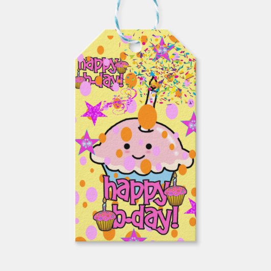 Happy Birthday Gift Labels Cadeaulabel (Voorkant)