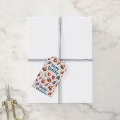 Happy Birthday Gift Labels met ballonnen en taart Cadeaulabel (Met Touw)