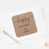 Happy Birthday Gift Labels, Verjaardag Labels, Kra Vierkante Sticker (Envelop)