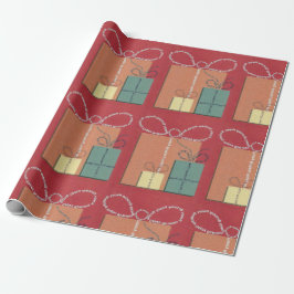 Happy BIrthday Gift met Bow Cadeaupapier