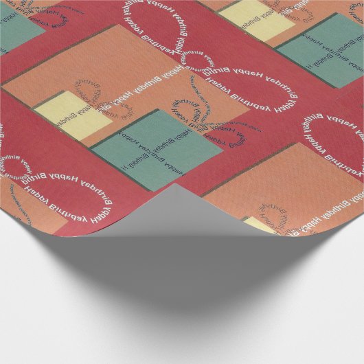 Happy BIrthday Gift met Bow Cadeaupapier (Hoek)