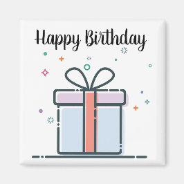 Happy Birthday Gift Square Magnet
