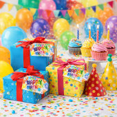 Happy Birthday Gift Tag  Cadeaulabel