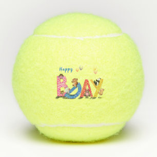 Happy Birthday Gift Tennisballen Baby Beren Party