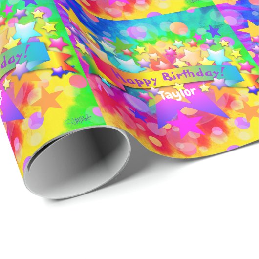 Happy Birthday Gift Wrap Rainbow HAMbyWG Cadeaupapier (Rol Hoek)
