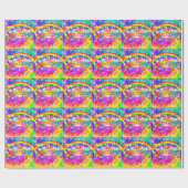 Happy Birthday Gift Wrap Rainbow HAMbyWG Cadeaupapier (Vlak)