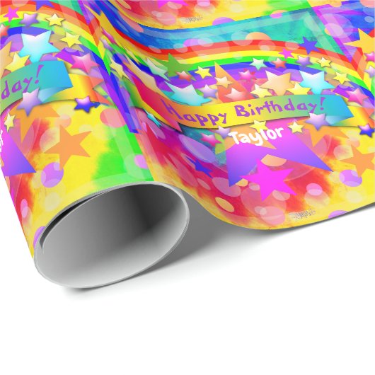 Happy Birthday Gift Wrap Rainbow HAMbyWG Cadeaupapier (Rol Hoek)