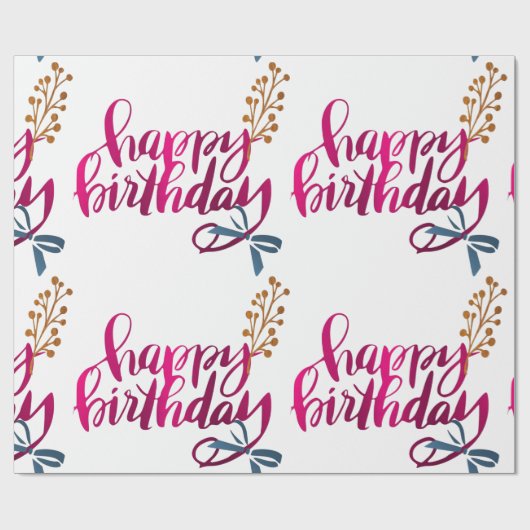 Happy Birthday Gift wrapping Cadeaupapier (Vlak)