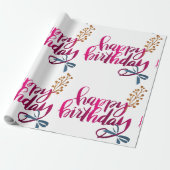 Happy Birthday Gift wrapping Cadeaupapier (Uitgerold)