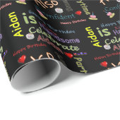 Happy Birthday Gift Wrapping Paper Aidan Cadeaupapier (Rol Hoek)