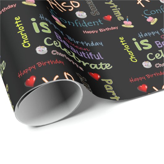 Happy Birthday Gift Wrapping Paper Charlotte Cadeaupapier (Rol Hoek)