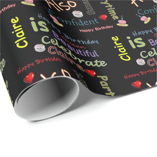 Happy Birthday Gift Wrapping Paper Claire Cadeaupapier (Rol Hoek)