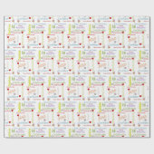 Happy Birthday Gift Wrapping Paper Debbie Cadeaupapier (Vlak)