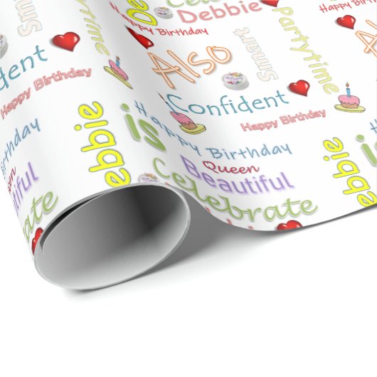 Happy Birthday Gift Wrapping Paper Debbie Cadeaupapier (Rol Hoek)