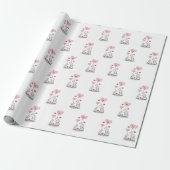 Happy Birthday Gift Wrapping Paper Elephant Cadeaupapier (Uitgerold)