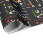 Happy Birthday Gift Wrapping Paper Father in law Cadeaupapier<br><div class="desc">Gift Wrapping Paper Iets voor iedereen biedt een aangepast, gepersonaliseerd cadeau dat verjaardagspapier inpakt dat speciaal is ontworpen om je geliefden speciale verjaardag te laten horen. Dit unieke, stijlvolle geschenk dat verjaardagspapier inpakt, zal een glimlach brengen wetende dat je tijd nodig hebt om de cadeaubon in deze aangepaste cadeauomslag voor...</div>