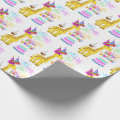 Happy Birthday Gift Wrapping Paper Giraffe Cadeaupapier (Hoek)