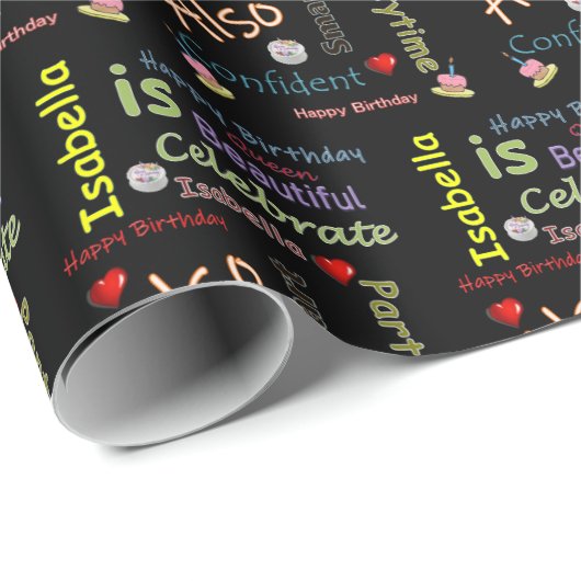 Happy Birthday Gift Wrapping Paper Isabella Cadeaupapier (Rol Hoek)