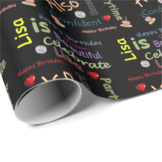 Happy Birthday Gift Wrapping Paper Lisa Cadeaupapier (Rol Hoek)