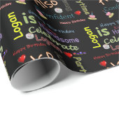 Happy Birthday Gift Wrapping Paper Logan Cadeaupapier (Rol Hoek)