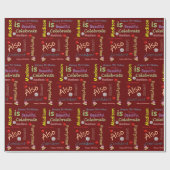 Happy Birthday Gift Wrapping Paper Madison Cadeaupapier (Vlak)