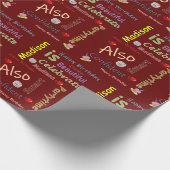 Happy Birthday Gift Wrapping Paper Madison Cadeaupapier (Hoek)