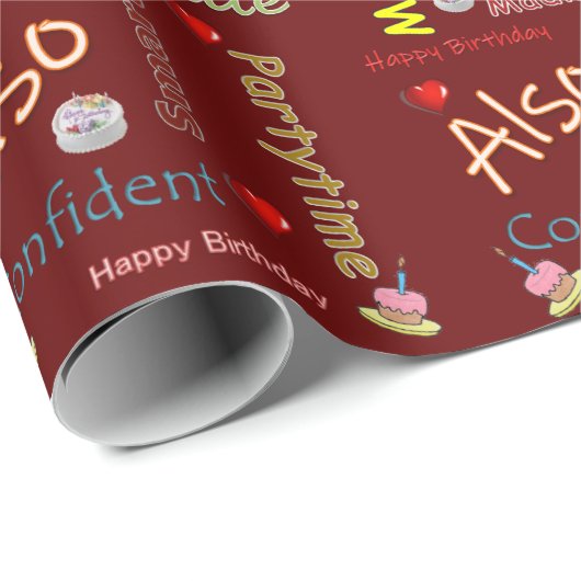 Happy Birthday Gift Wrapping Paper Madison Cadeaupapier (Rol Hoek)