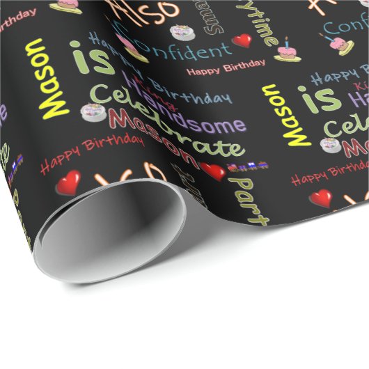 Happy Birthday Gift Wrapping Paper Mason Cadeaupapier (Rol Hoek)
